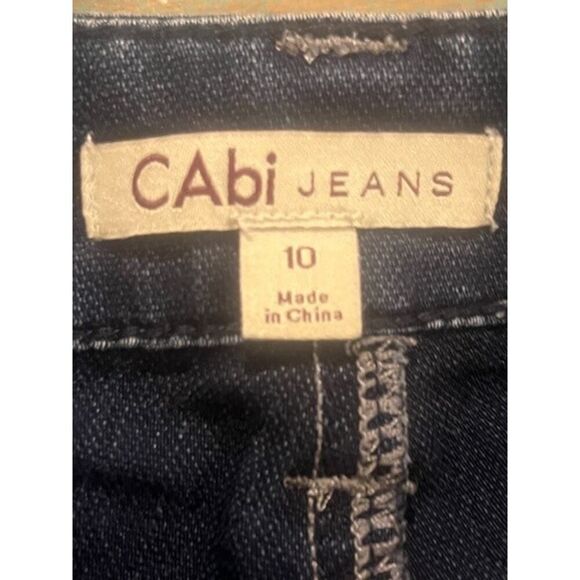 Cabi Denim Blue Jeans Size 10 Dark Wash Straight Leg Mid Rise Style #514 - Picture 6 of 9